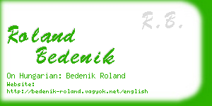 roland bedenik business card